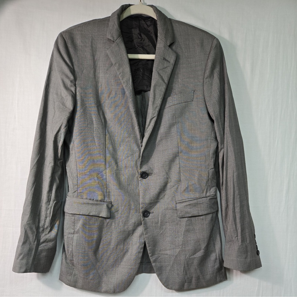 Brooks Brothers Blazer Men's 39R Milano Fit 100% Wool Gray 2 Button Italy Fabric